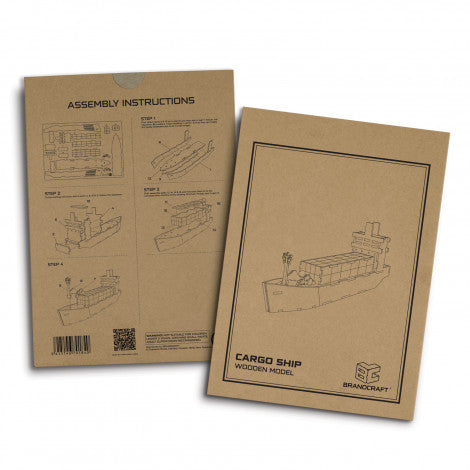 BRANDCRAFT Cargo Ship Wooden Model