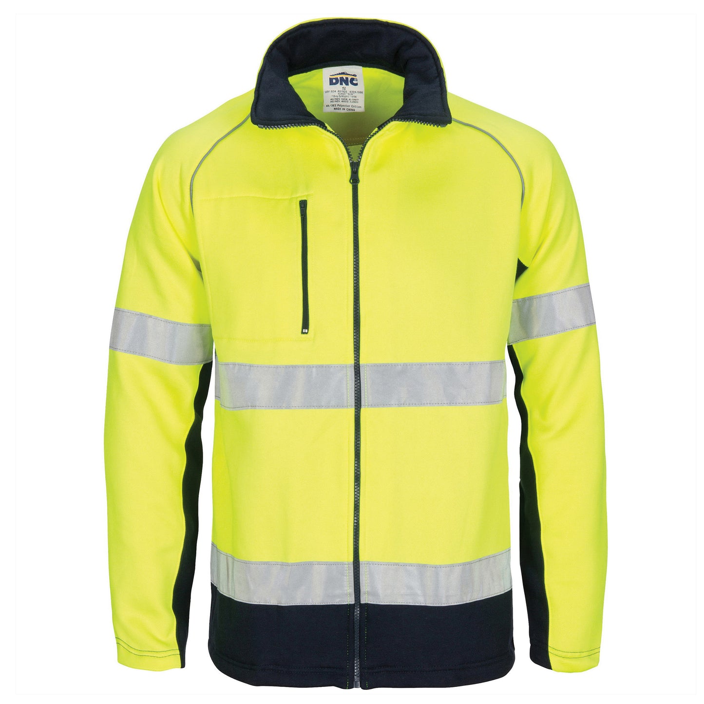 HIVIS 2 Tone full zip fleecy sweat shirt CSR R/Tape