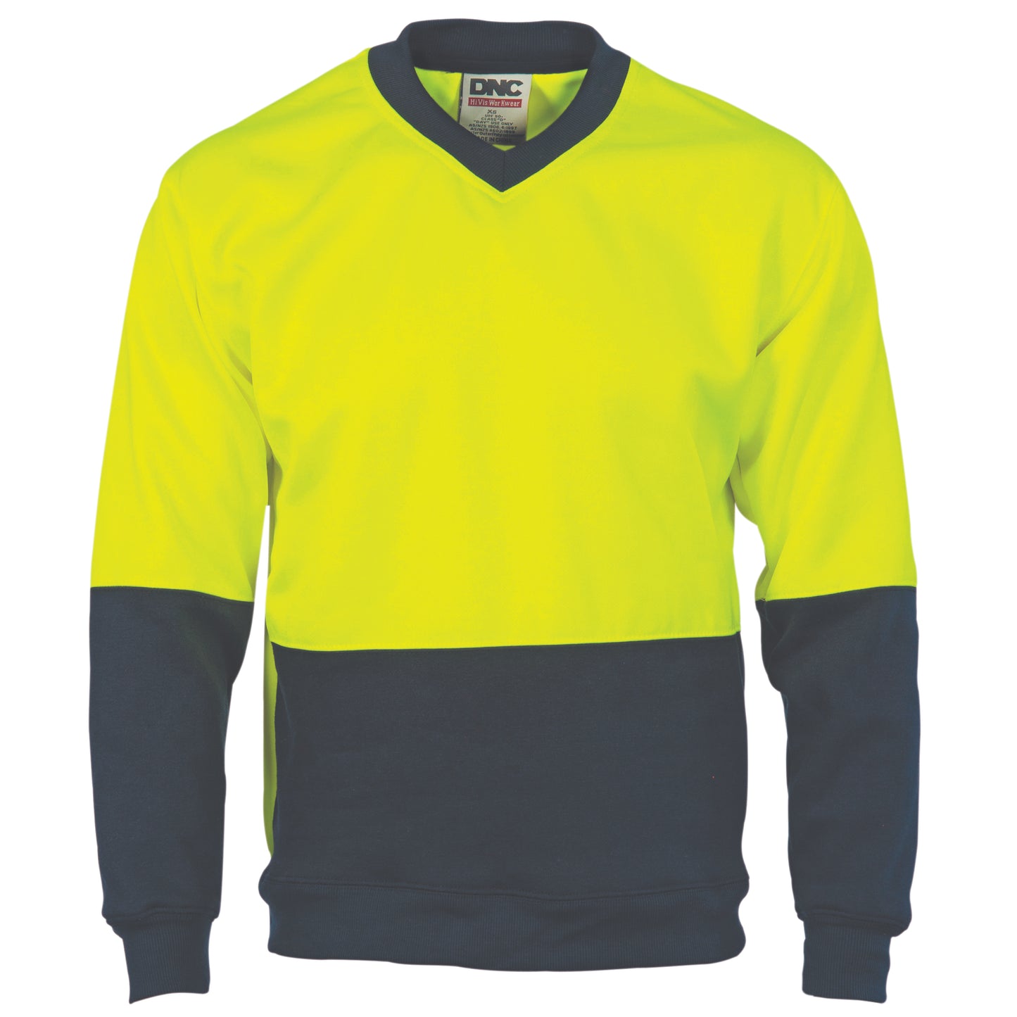 HiVis Two Tone Fleecy Sweat Shirt (Sloppy Joe) V-Neck