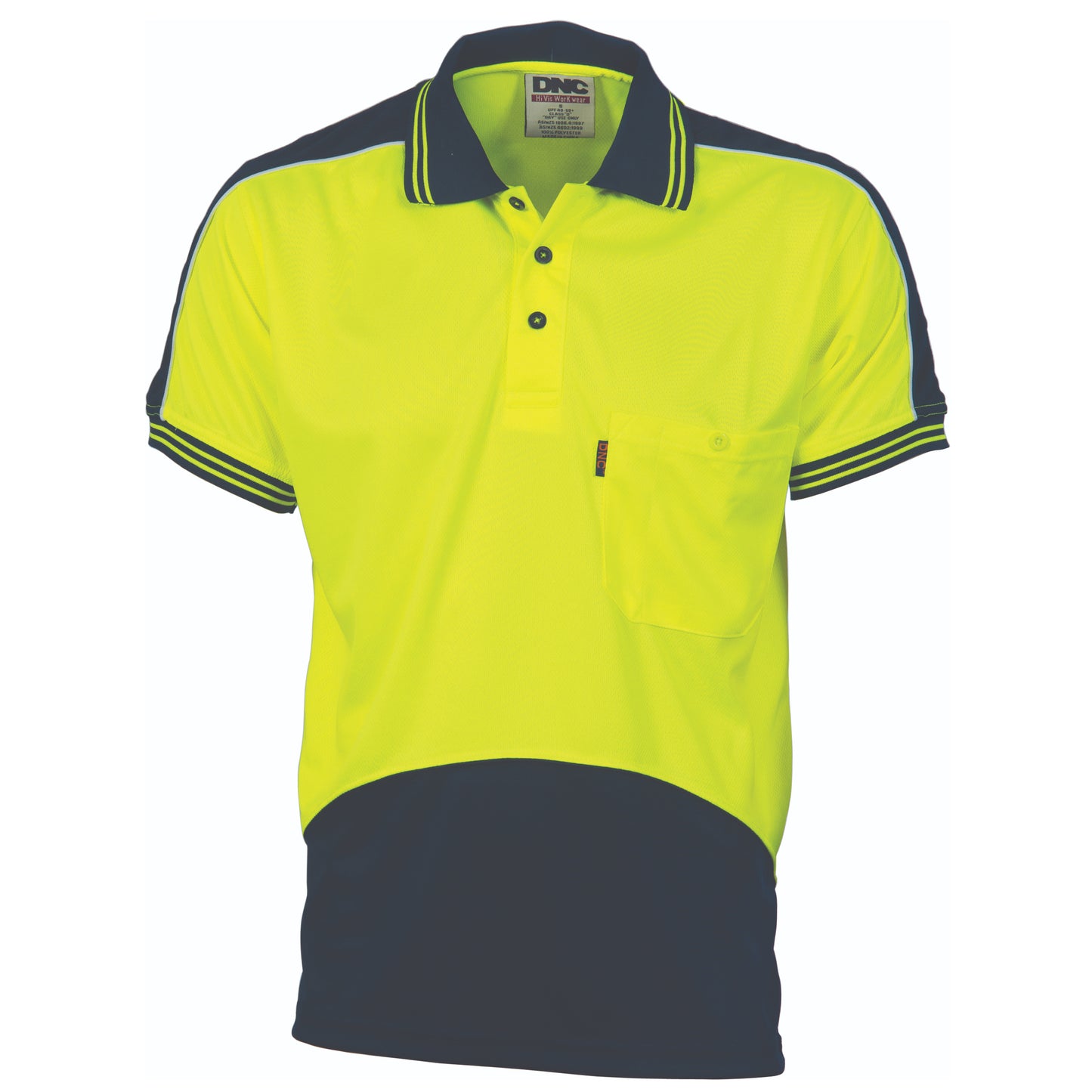 HiVis Cool Breathe Panel Polo Shirt - Short Sleeve