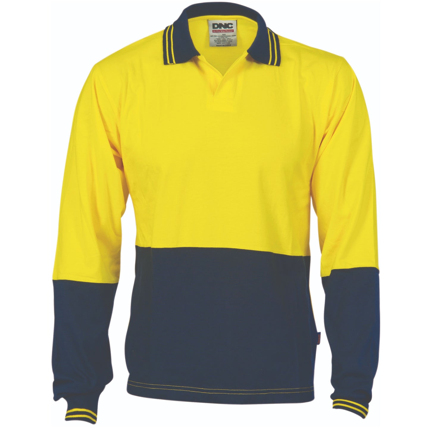 Hivis Cool Breeze Cotton Jersey Food Industry Polo - Long Sleeve