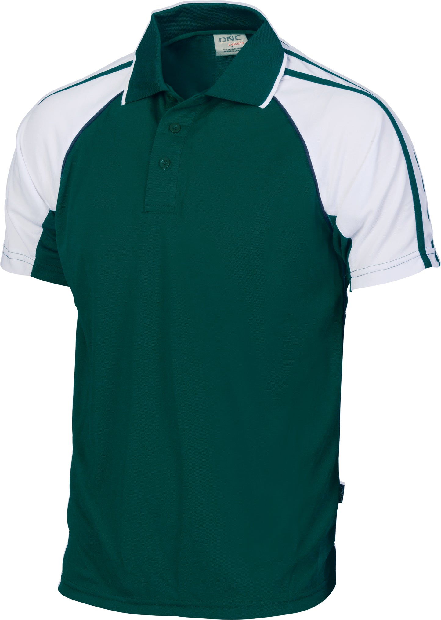 Kids Cool-Breathe Twin Stripe Contrast Raglan Polo