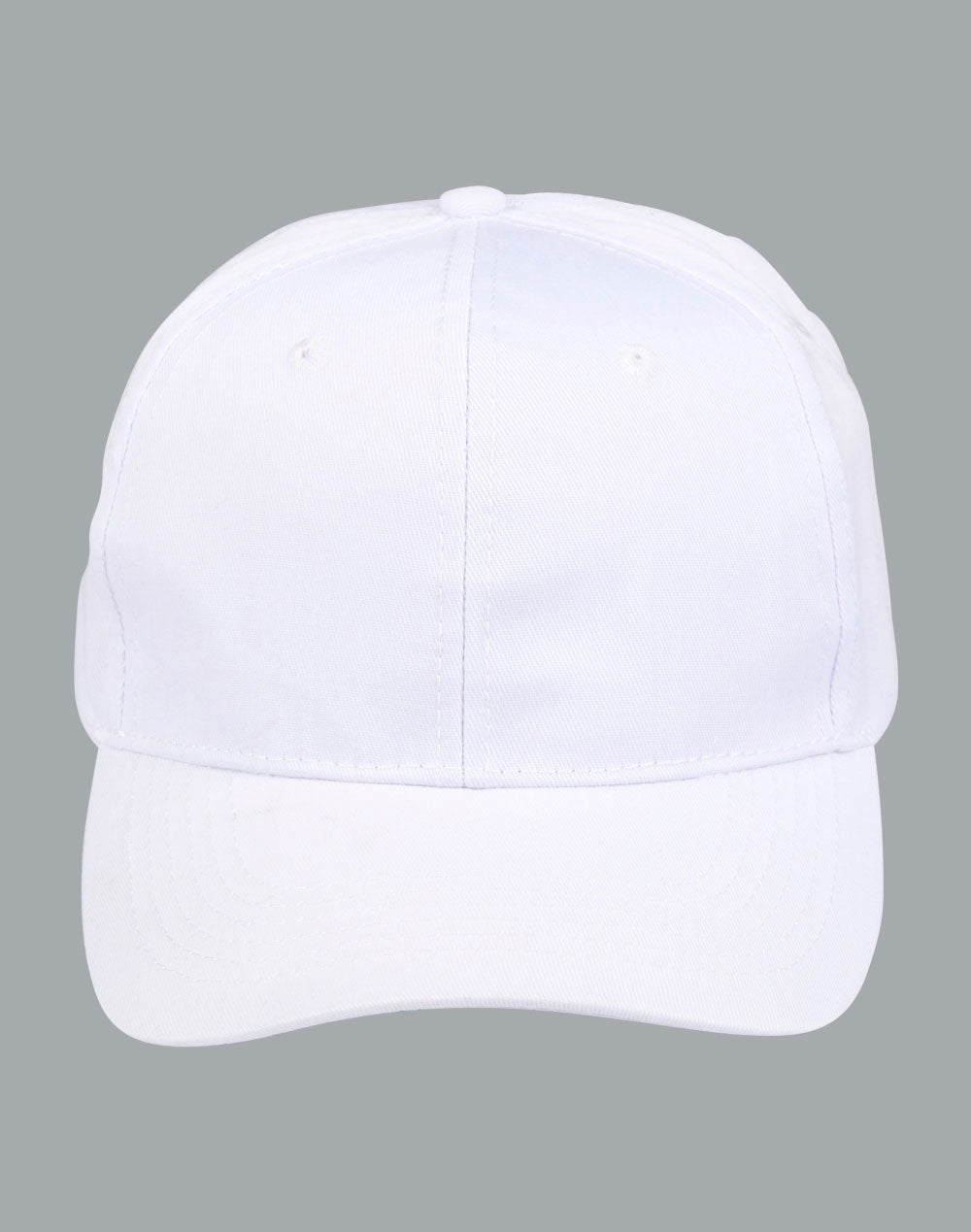 Cotton twill structured cap - White