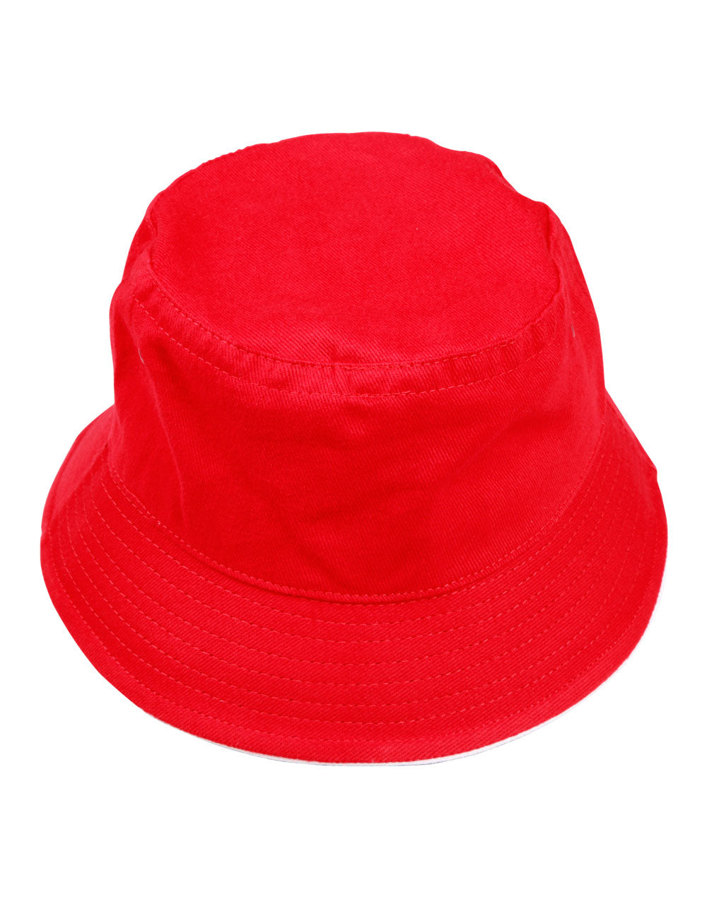 soft washed sandwich bucket hat - Red/White
