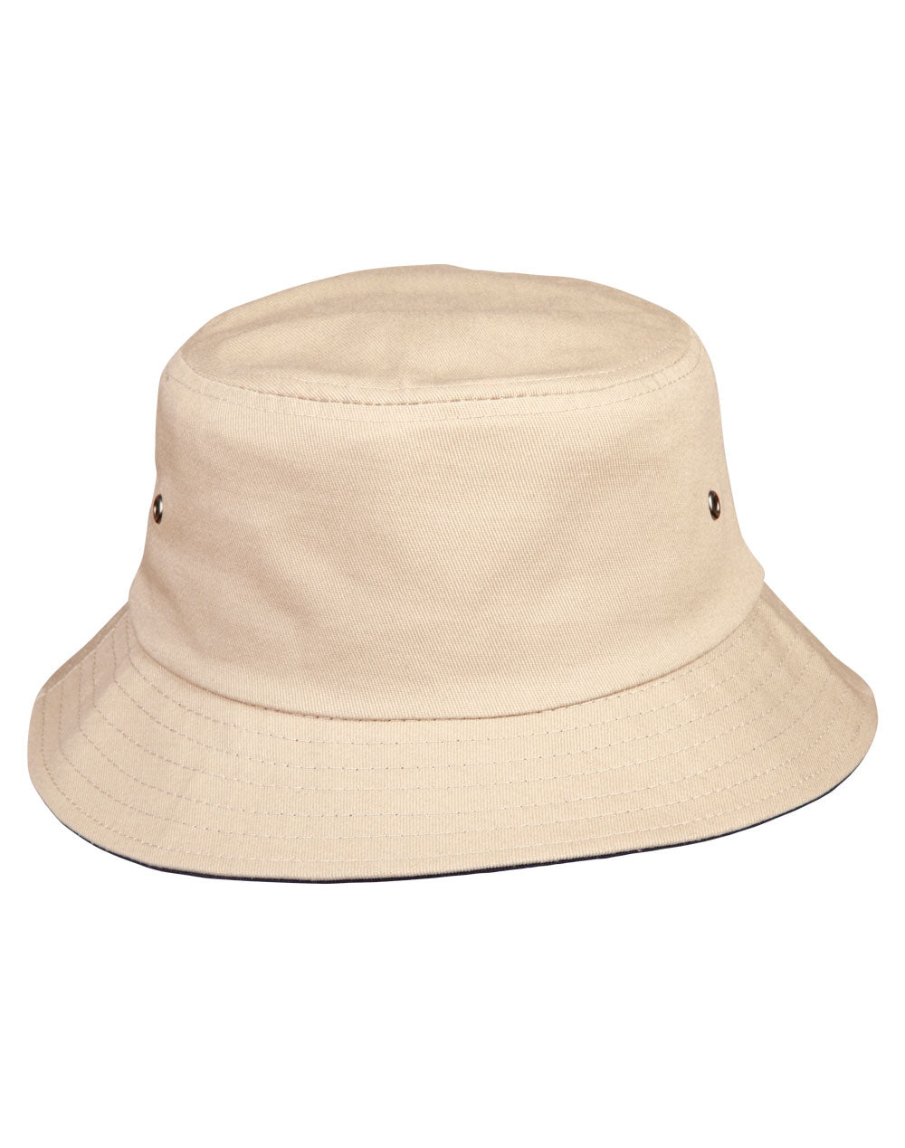 contrasting underbrim bucket hat - Sand/DarkNavy