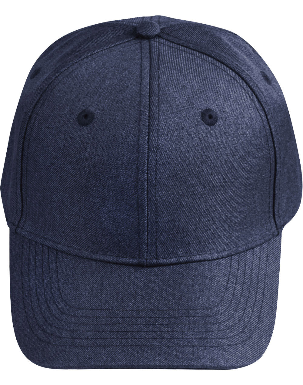 Premium Heather Polyester Baseball Cap - Navy