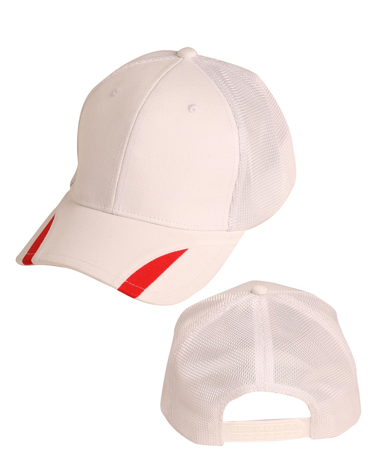 Contrast Peak Trim Cap - White/Red