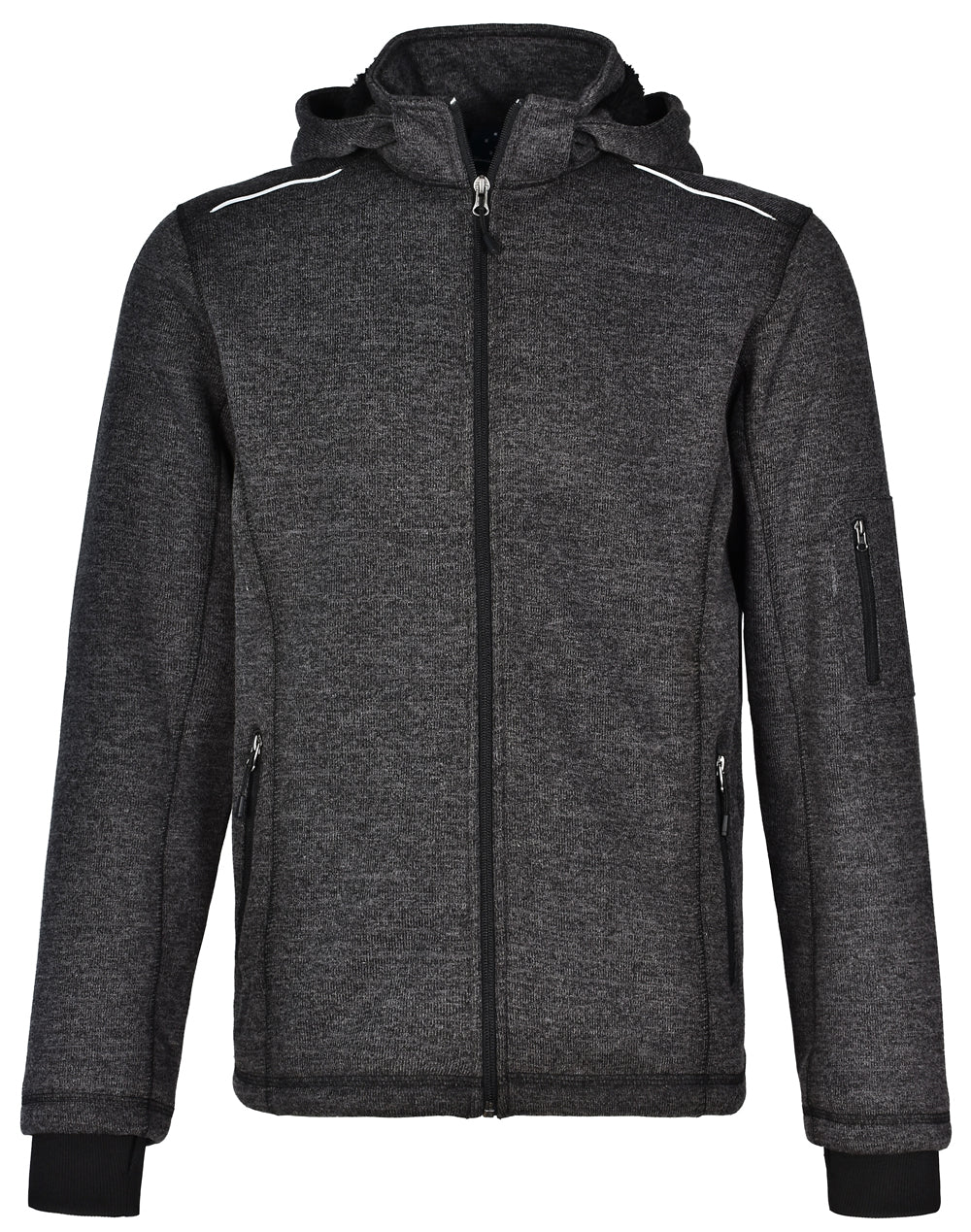 Men's Heather Bonded Fleece Jacket - Black