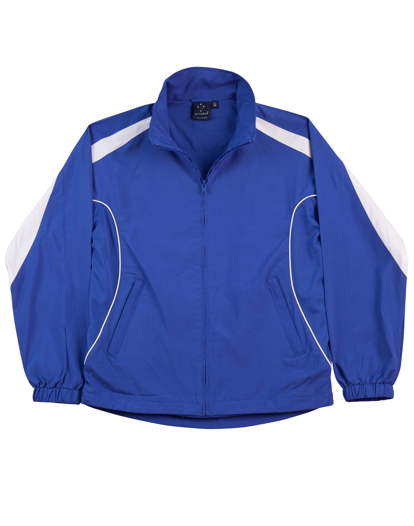 Adults Warm Up Jacket - Royal/White