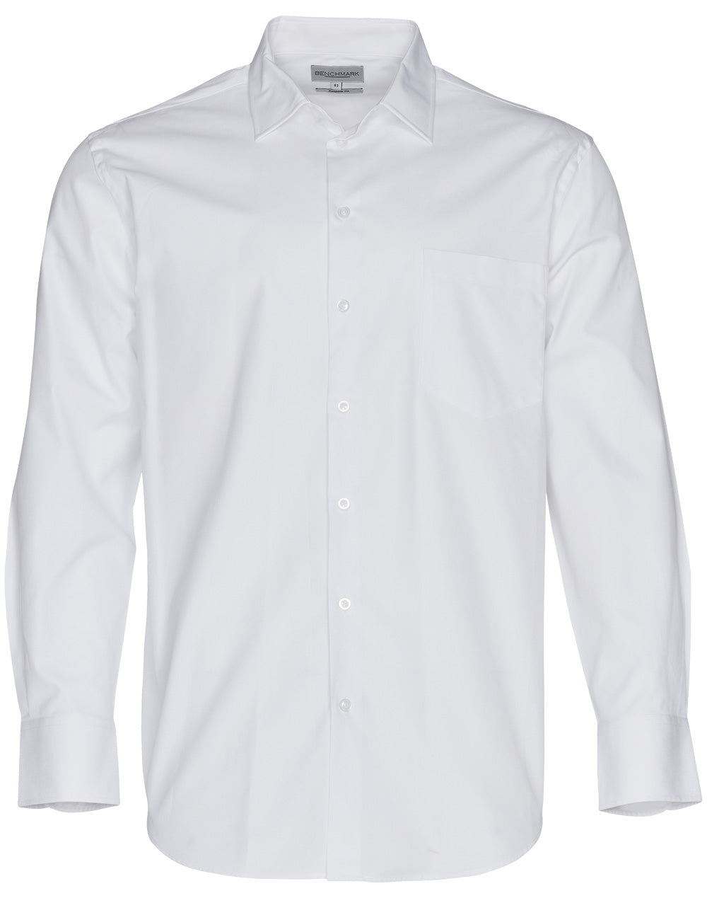 Men's CVC Oxford L/S Shirt - White