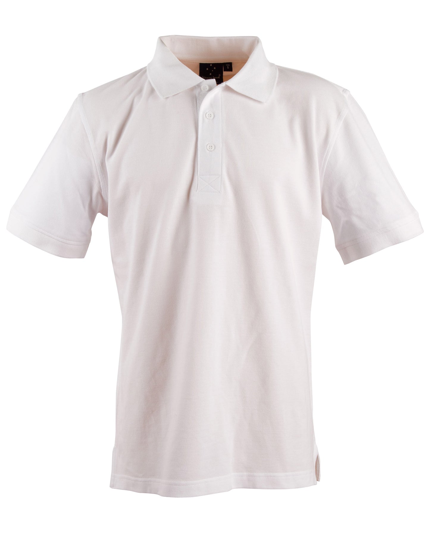 mens S/S pique polo - White