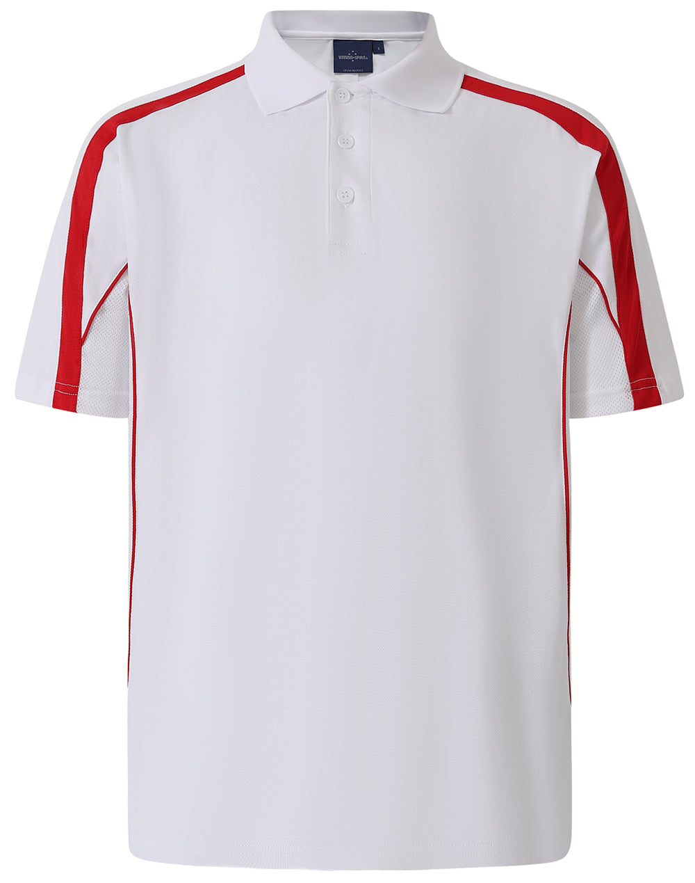 Kids S/S polo truedry - White/Red