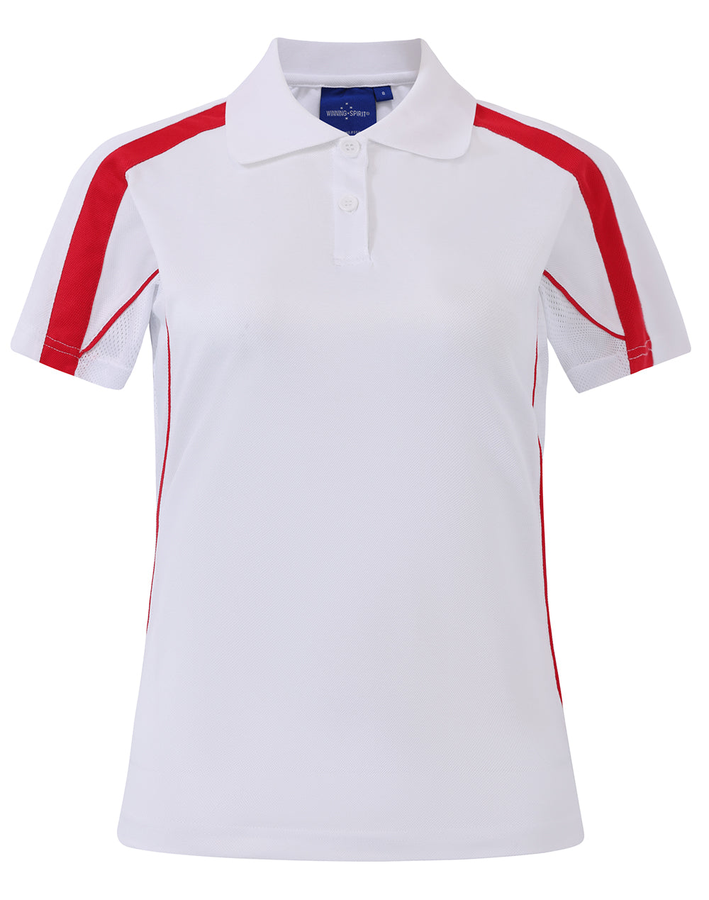 Ladies S/S Sport Polo truedry - White/Red