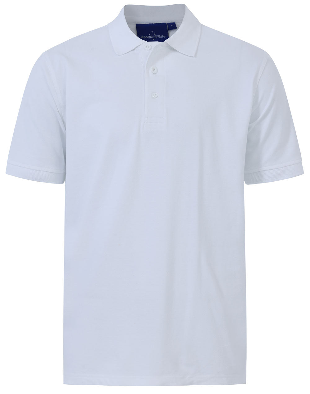 Men's cotton stretch polo - White