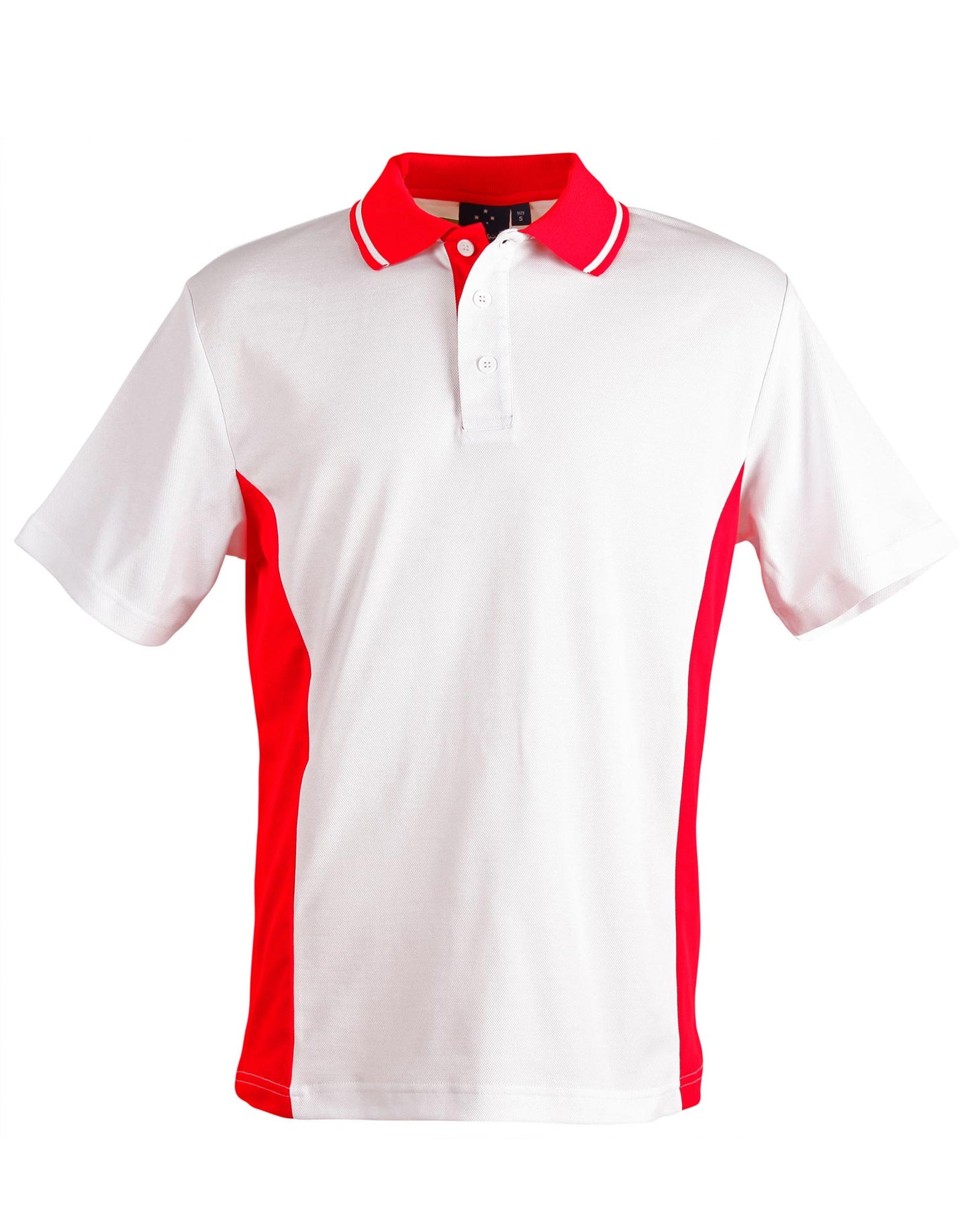 Men's TrueDry Contrast S/S Polo - White/Red