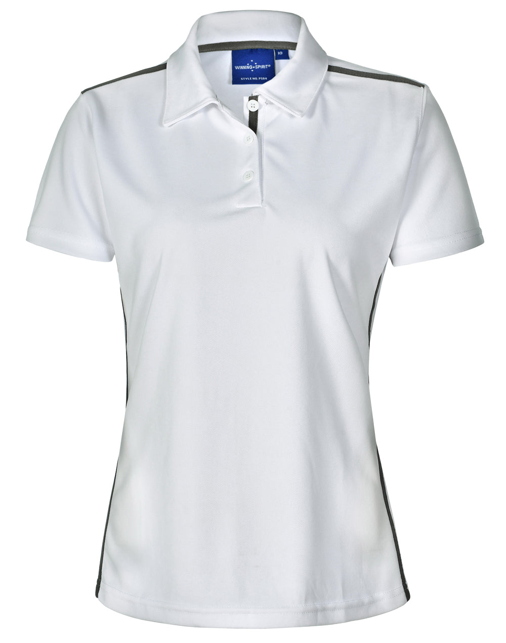 Ladies' rapid cool short sleeve contrast polo - White/Ash