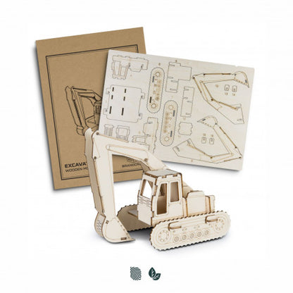 BRANDCRAFT Excavator Wooden Model