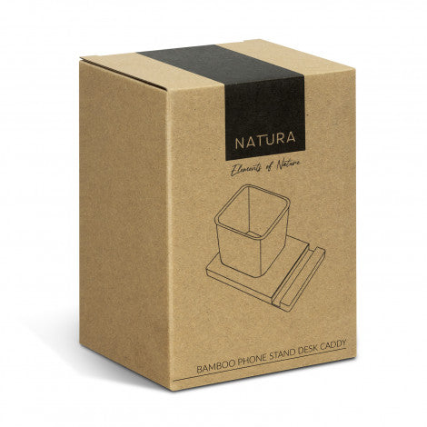 NATURA Bamboo Phone Stand Desk Caddy