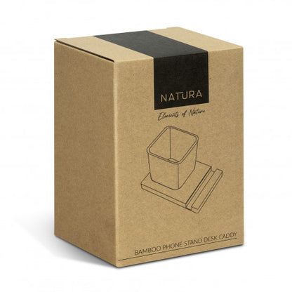 NATURA Bamboo Phone Stand Desk Caddy