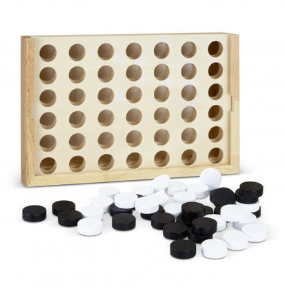NATURA Quattro Wooden Four-in-a-Row Game