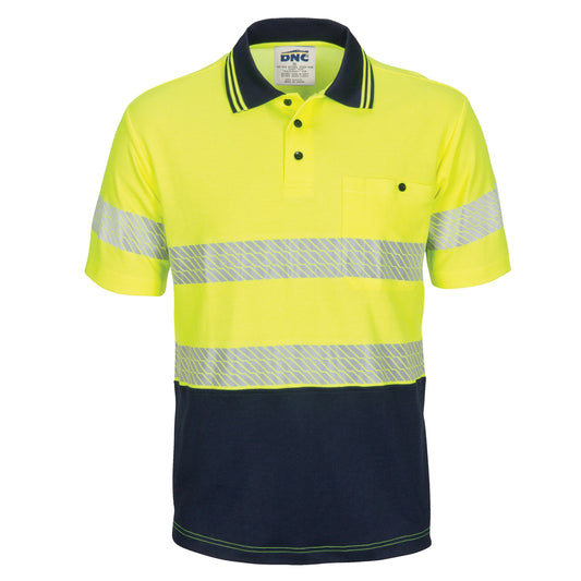 HIVIS Segment Taped Cotton Backed Polo - Short Sleeve