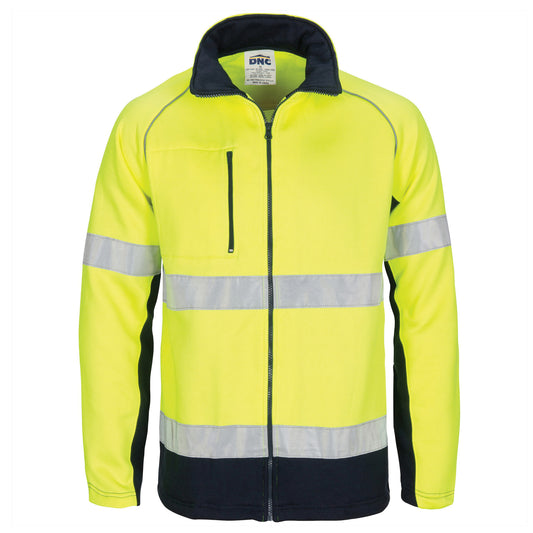 HIVIS 2 Tone full zip fleecy sweat shirt CSR R/Tape