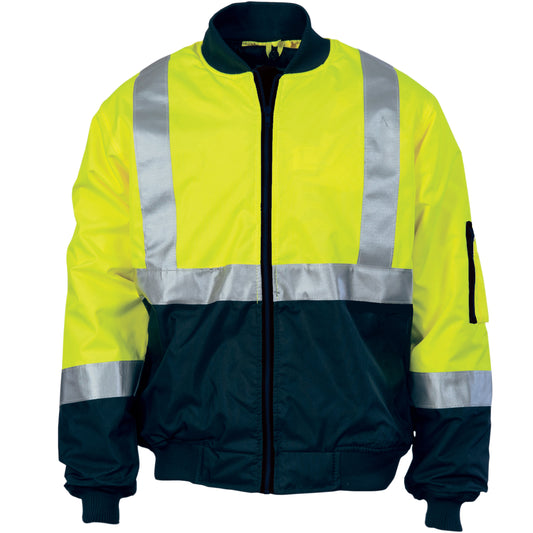 HIVIS 2 TONE BOMBER JACKET WITH CSR R/TAPE