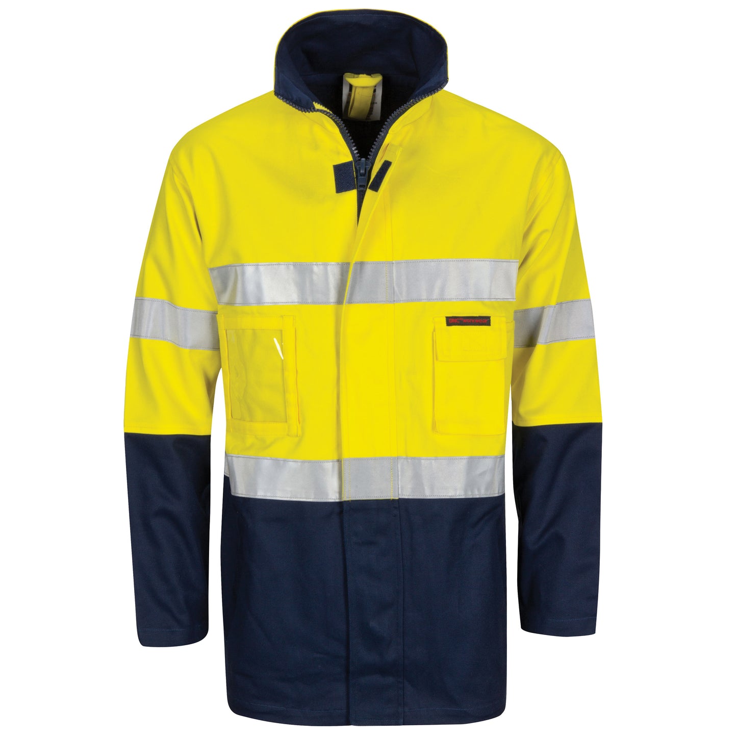 HiVis Cotton Drill "2 in 1" Jacket with Generic Reflective R/Tape
