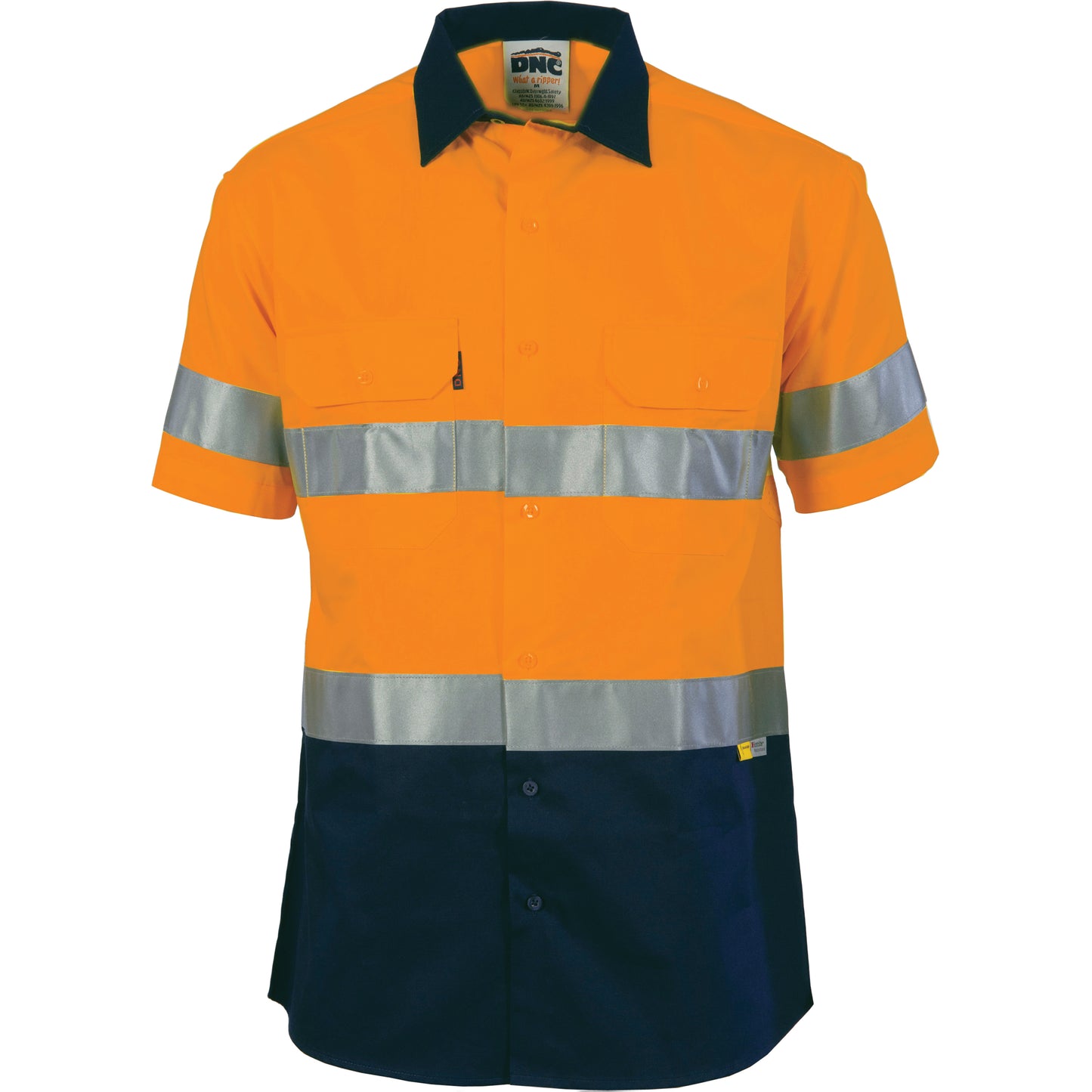 HiVis Two Tone Drill Shirt with 3M 8906 R/Tape - short sleeve