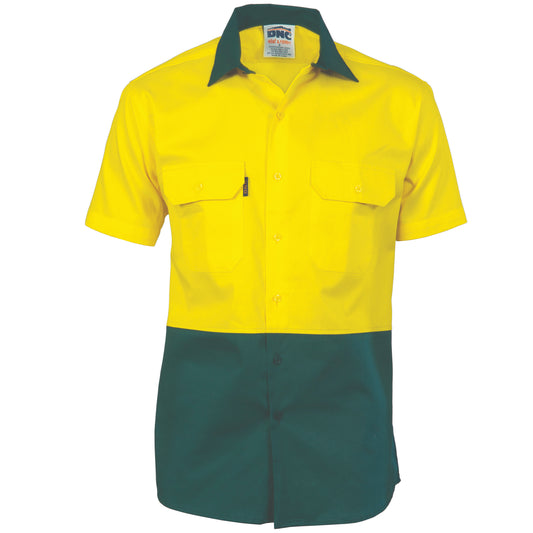 HiVis 2 Tone Cool-Breeze Cotton Shirt -
Short Sleeve