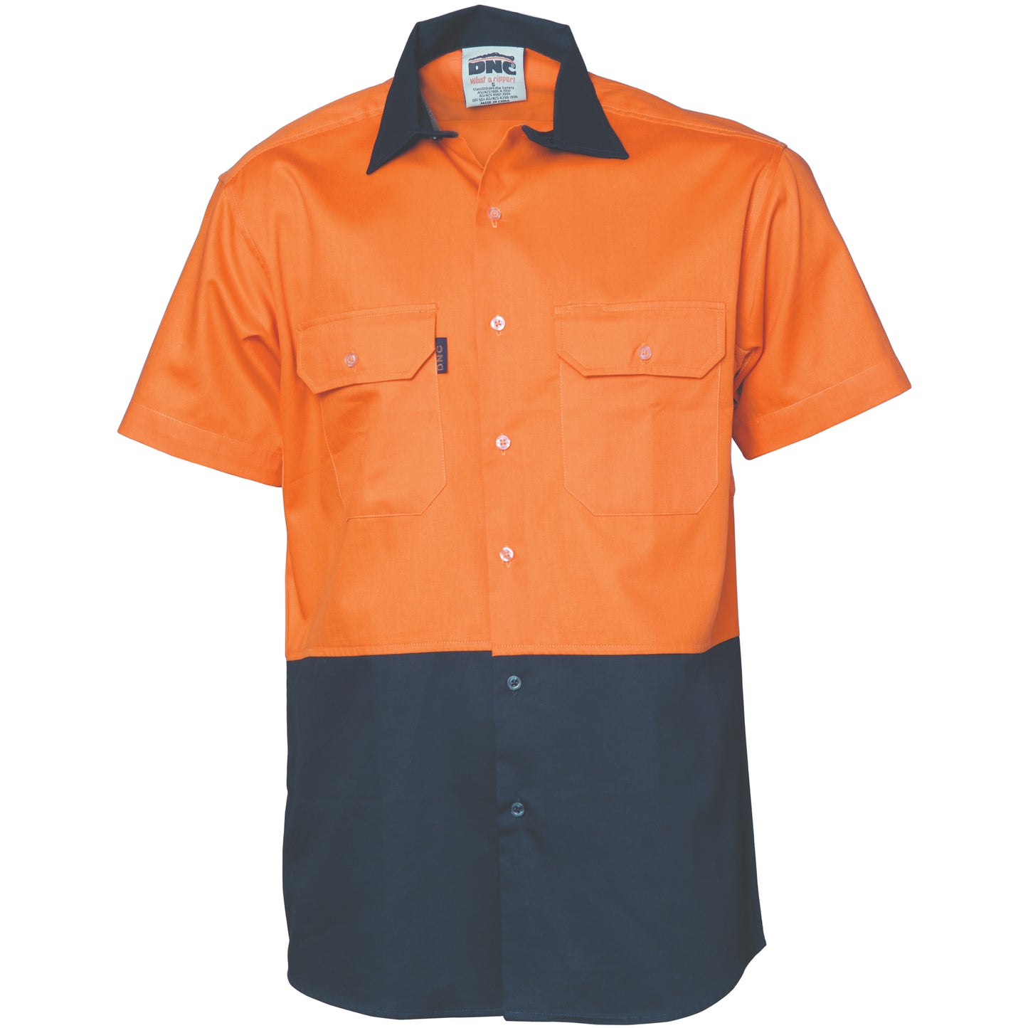 HiVis 2 Tone Cool-Breeze Cotton Shirt -
Short Sleeve