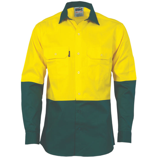 HiVis 2 Tone Cool-Breeze Cotton Shirt -
Long sleeve