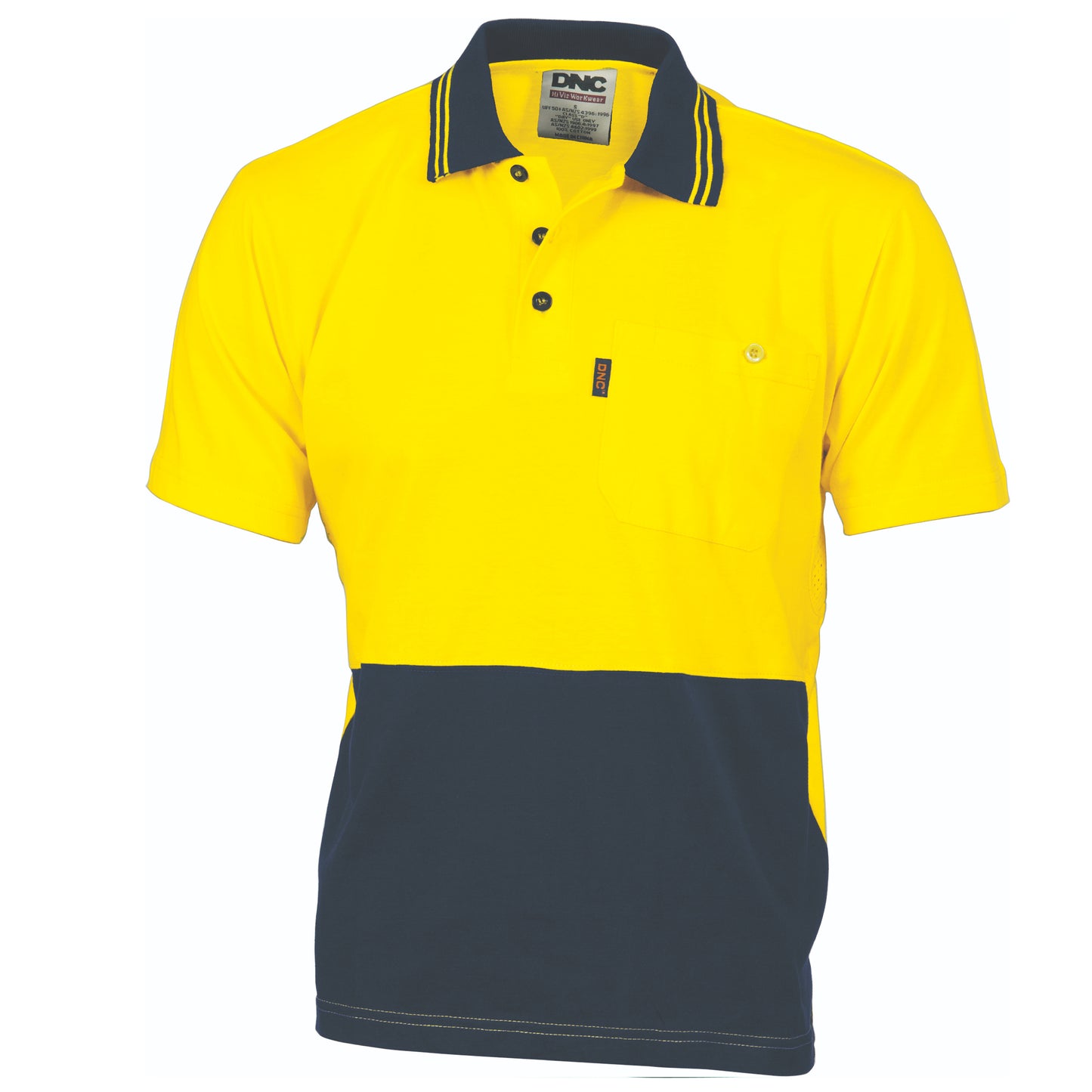 HiVis Cool-Breeze Cotton Jersey Polo Shirt
with Under Arm Cotton Mesh - S/S