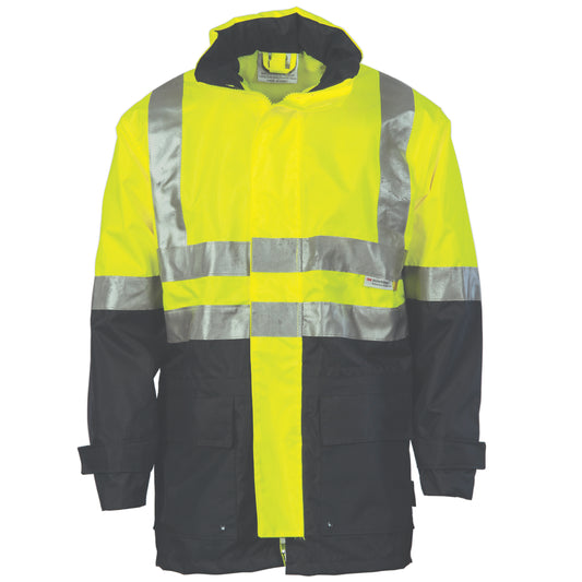 HiVis Two Tone Breathable Rain Jacket with 3M R/ Tape