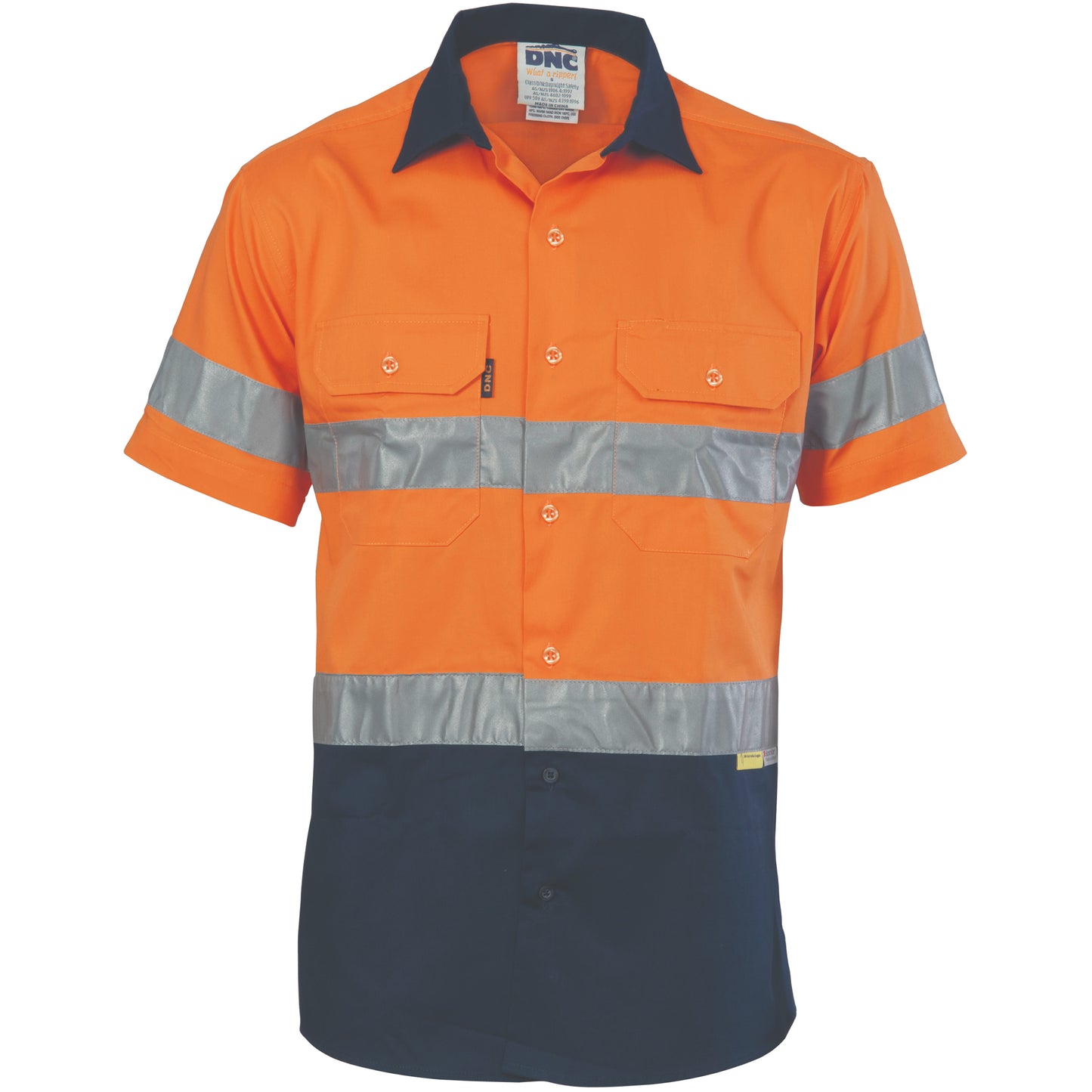 HiVis Cool-Breeze Cotton Shirt with 3M 8906 R/Tape - Short sleeve