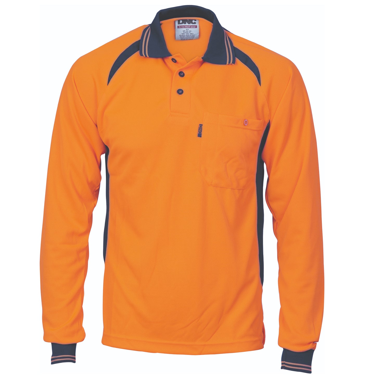 Cool-Breeze Contrast Mesh Polo - long sleeve
