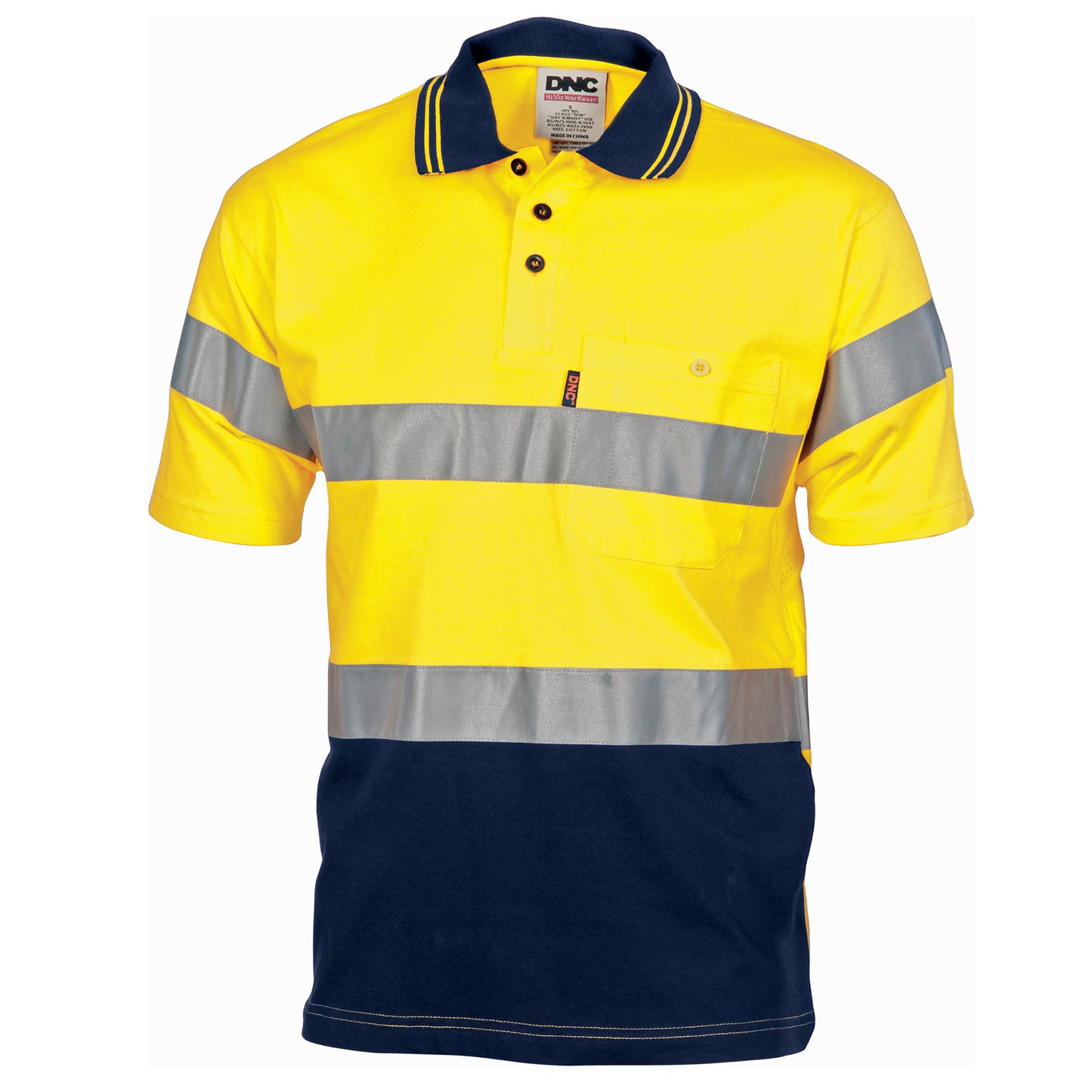 Hivis Cool-Breeze Cotton Jersey Polo With CSR R/Tape - S/S