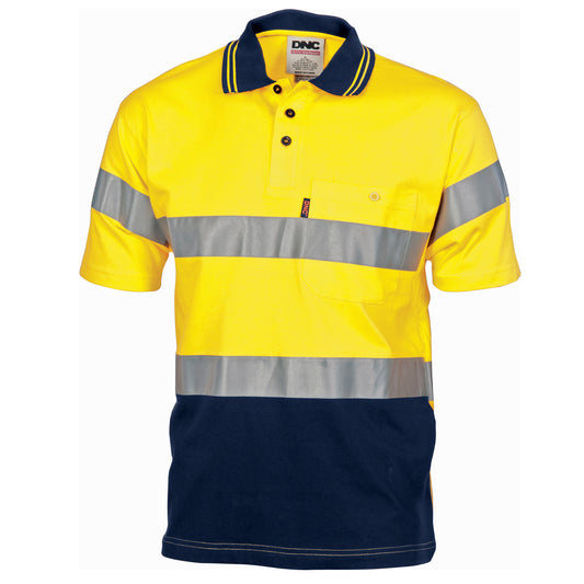 Hivis Cool-Breeze Cotton Jersey Polo With CSR R/Tape - S/S