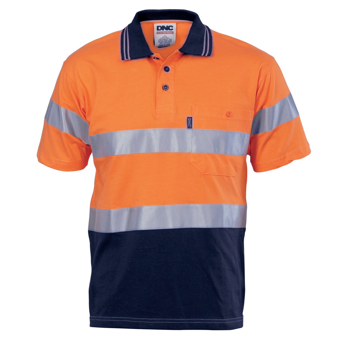 Hivis Cool-Breeze Cotton Jersey Polo With CSR R/Tape - S/S