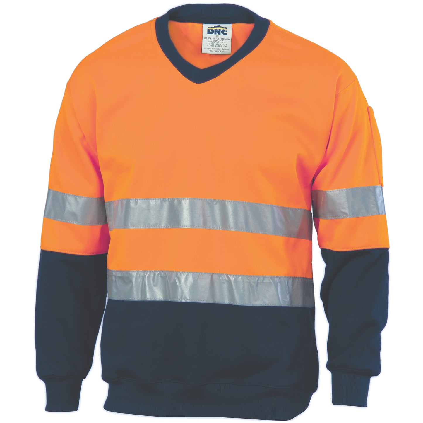 Hivis Two Tone Sweatshirt (Sloppy Joe) With Generic R/Tape V-Neck