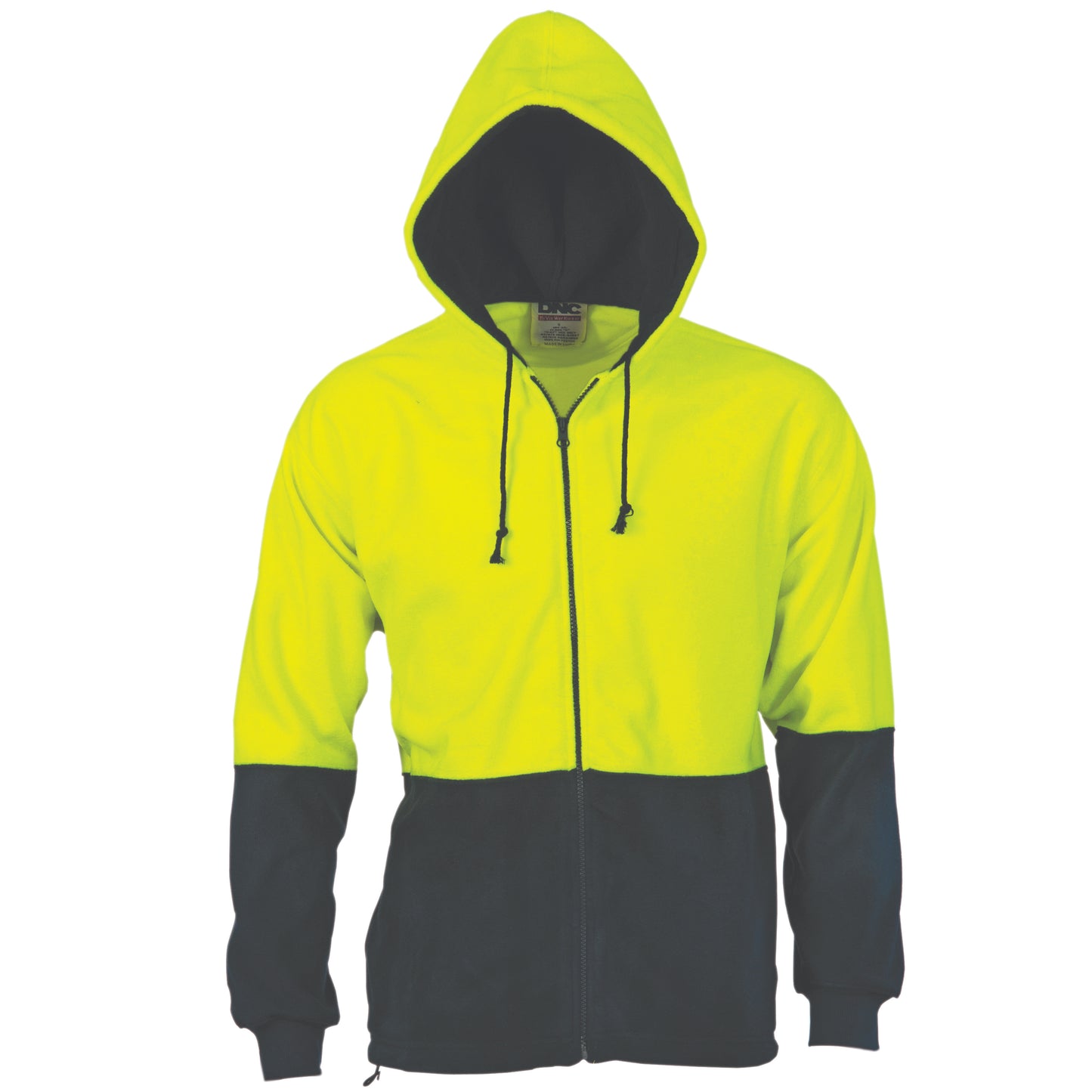 HiVis Two Tone Full Zip Polar Fleece Hoodie
