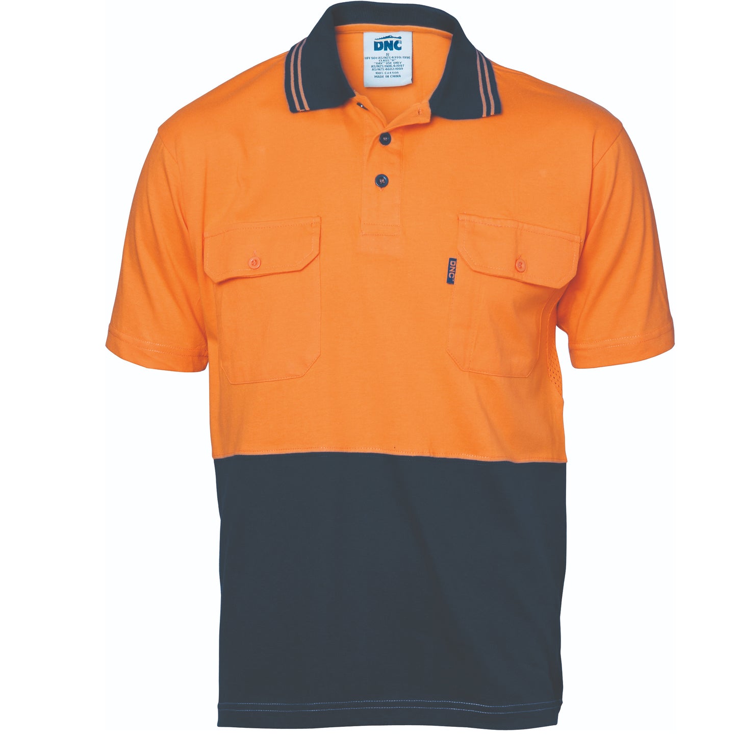 HiVis Cool-Breeze 2 Tone Cotton Jersey Polo
Shirt with Twin Chest Pocket - S/S