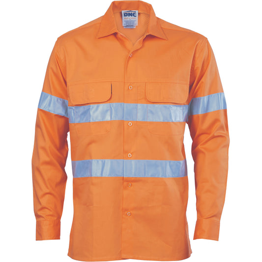 HiVis 3 Way Cool-Breeze Cotton Shirt with 3M
R/Tape - Long sleeve