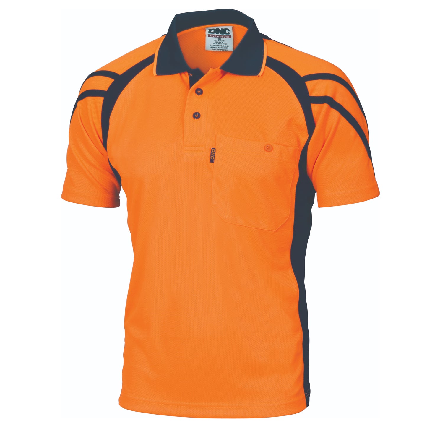 Cool Breathe Stripe Panel Polo Shirt
- Short Sleeve