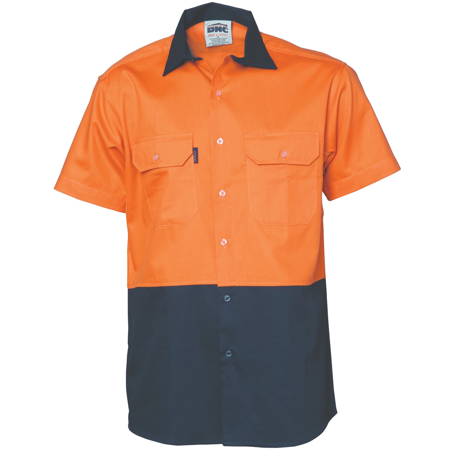 HiVis Two Tone Cotton Drill Vented Shirt -
Short Sleeve