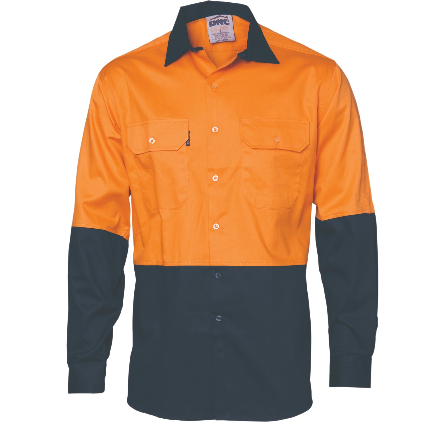 HiVis Two Tone Cotton Drill Vented Shirt -
Long Sleeve