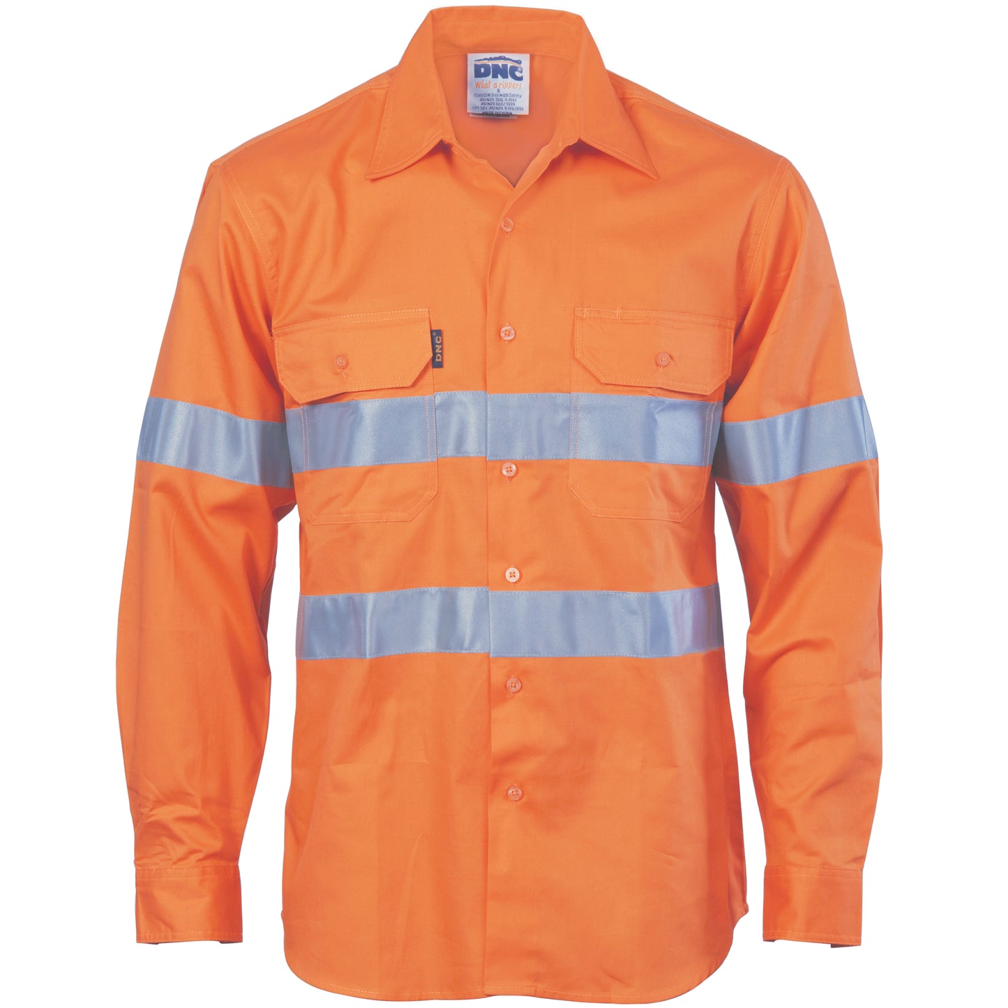 HiVis Cool-Breeze Vertical Vented Cotton Shirt
with Generic R/Tape - Long sleeve