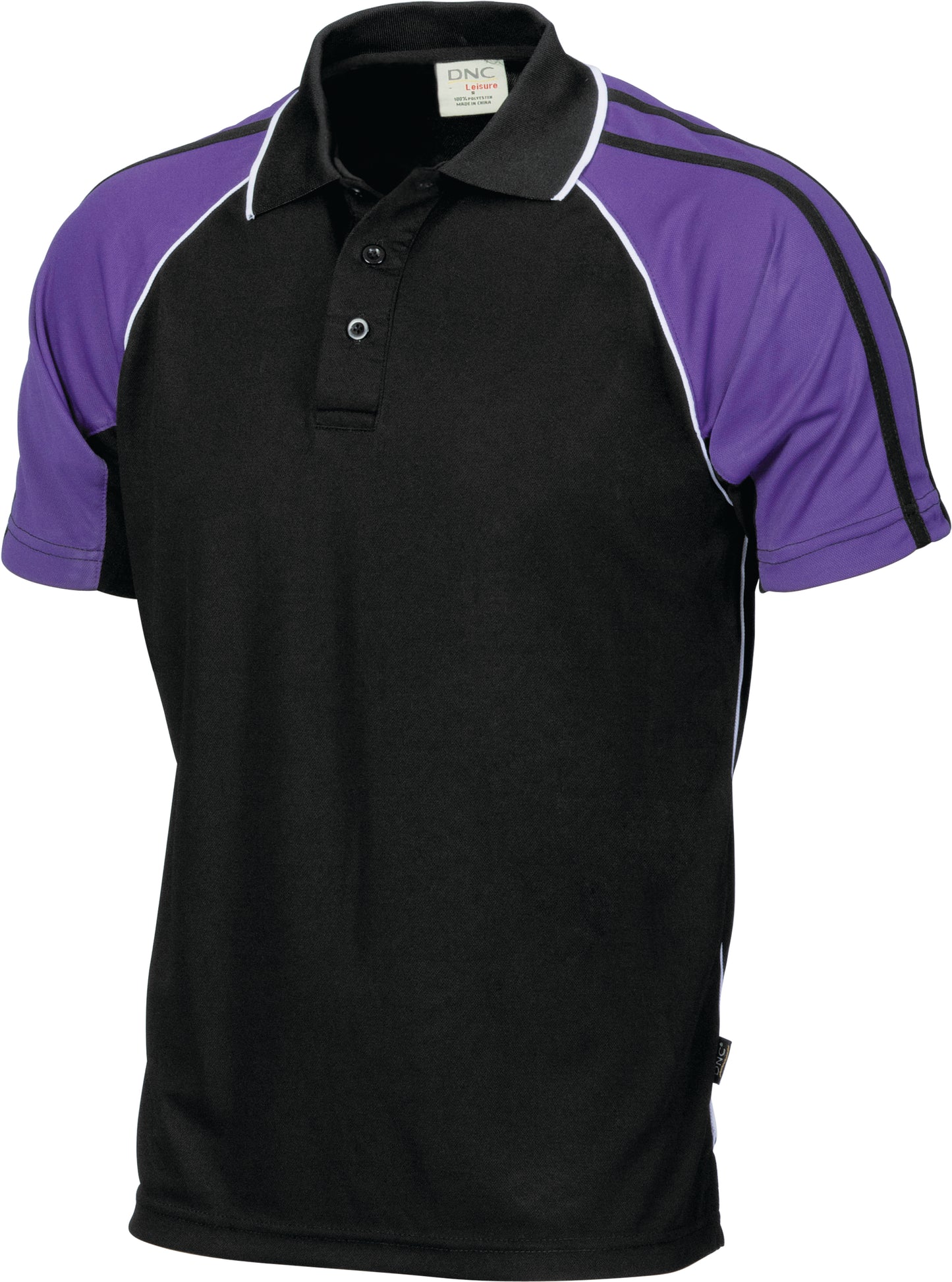 Cool-Breathe Twin Stripe Contrast Raglan Polo