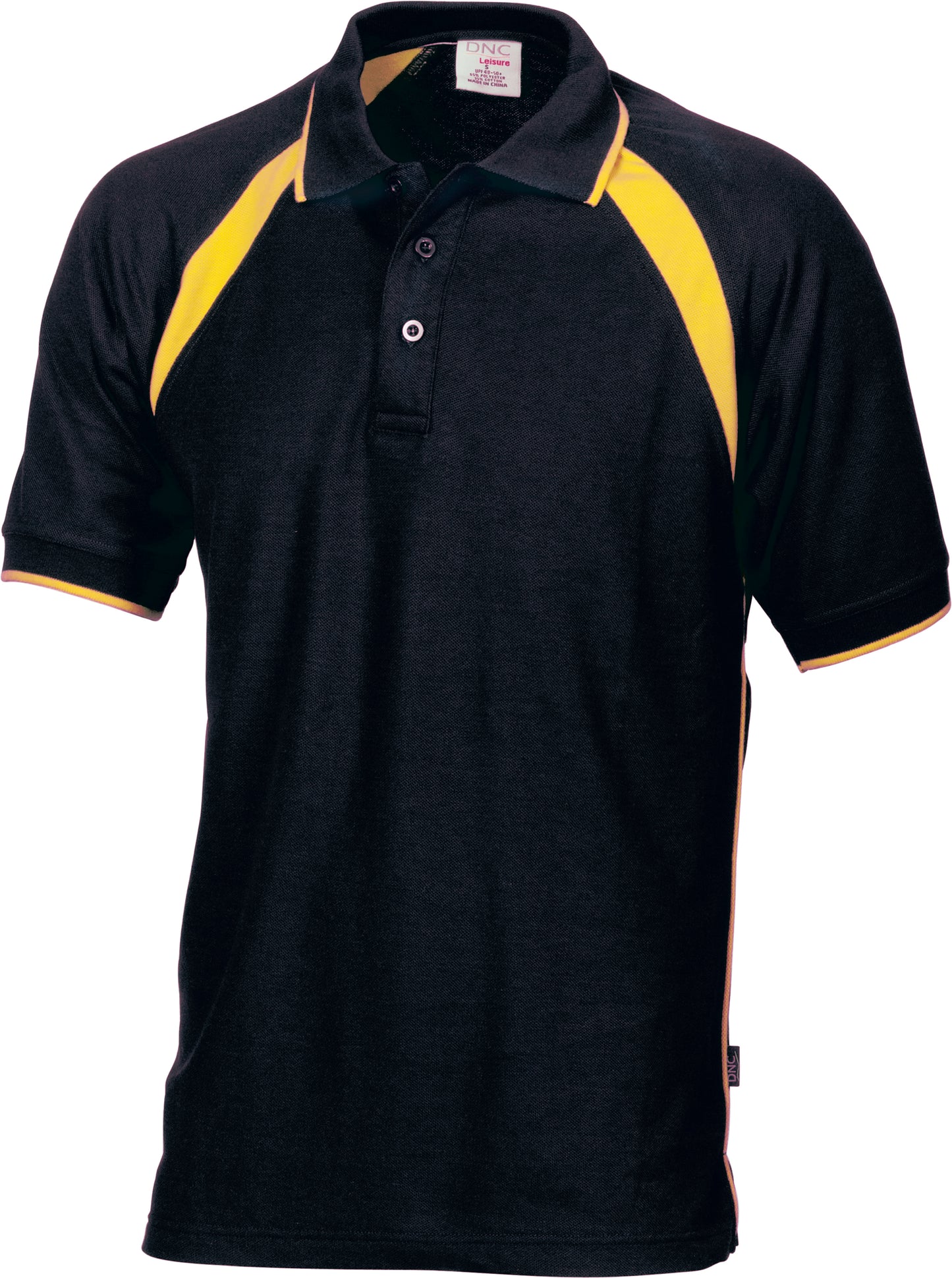 Mens Poly/Cotton Contrast Raglan Panel Polo