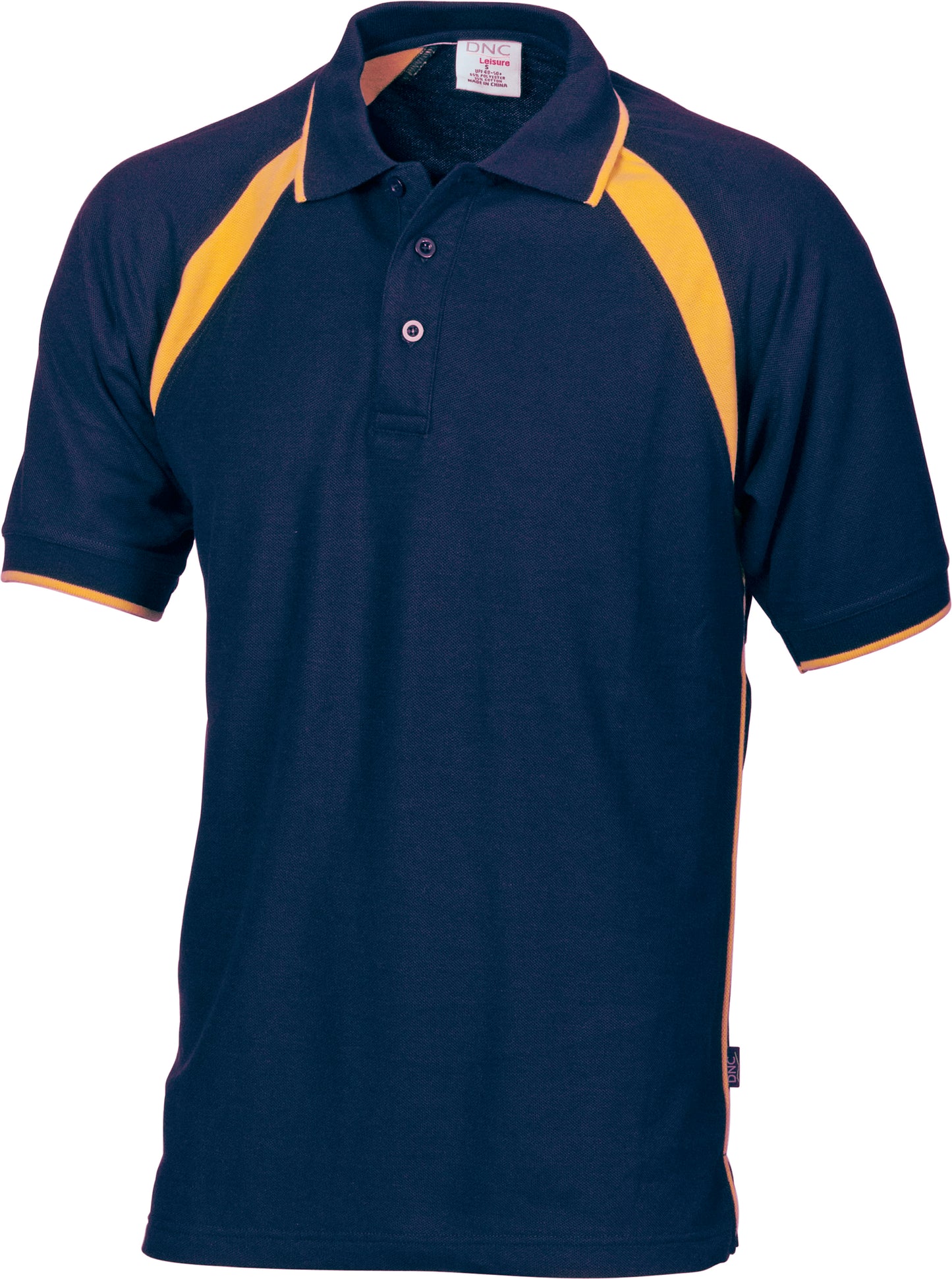 Mens Poly/Cotton Contrast Raglan Panel Polo